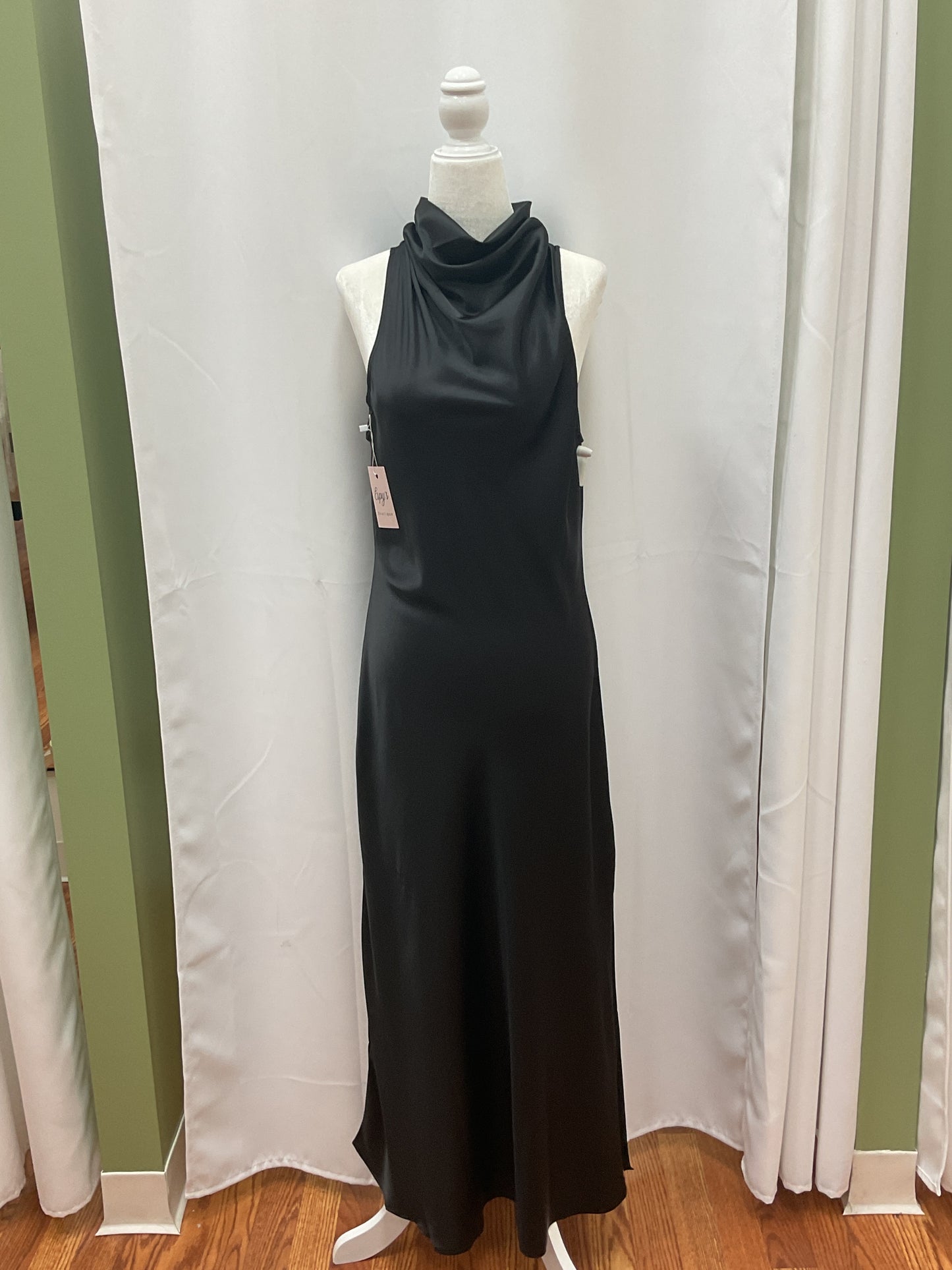 Black Slick Elegant Dress