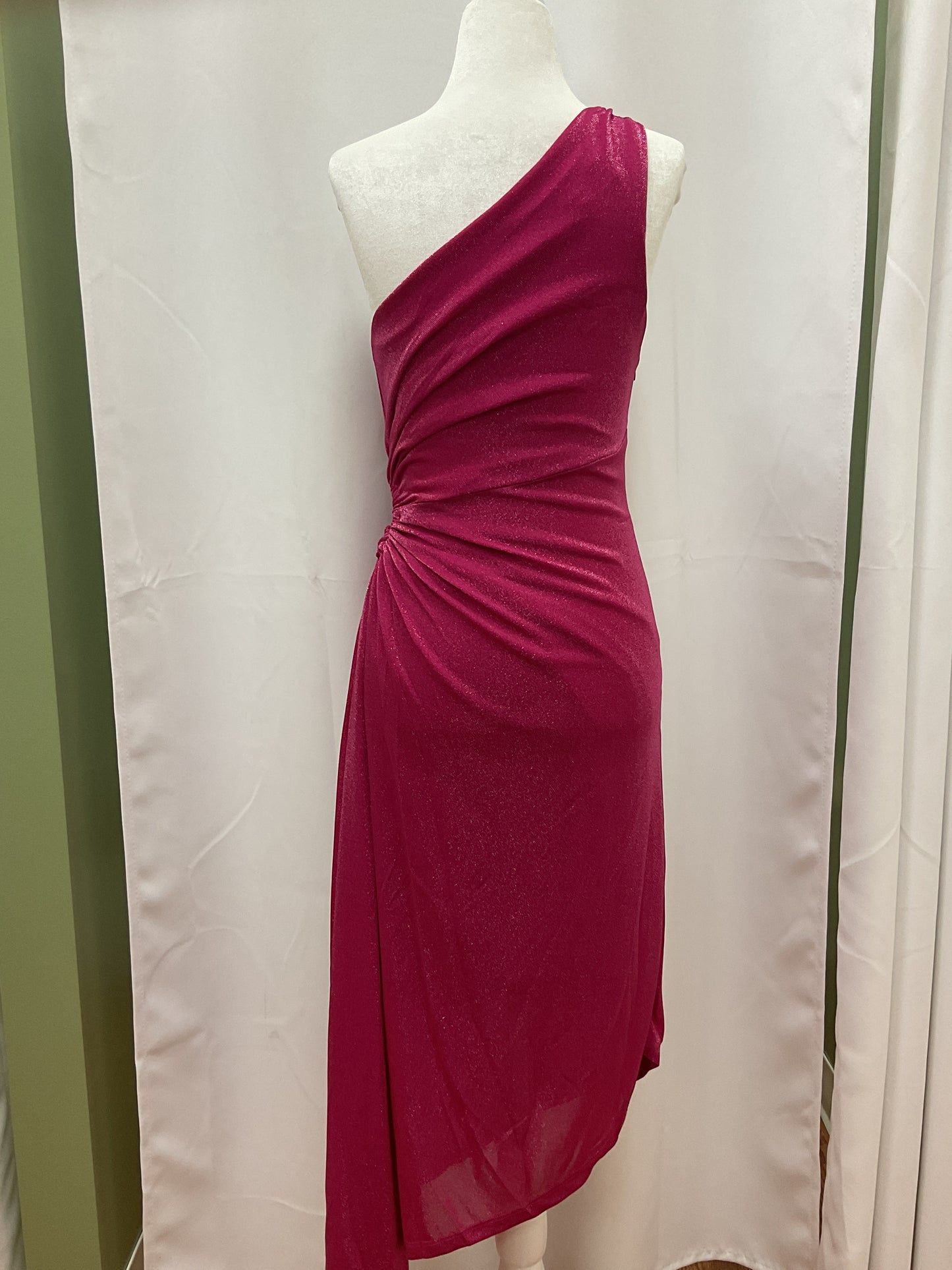 Hot Pink Side Shoulder with Sparkles
