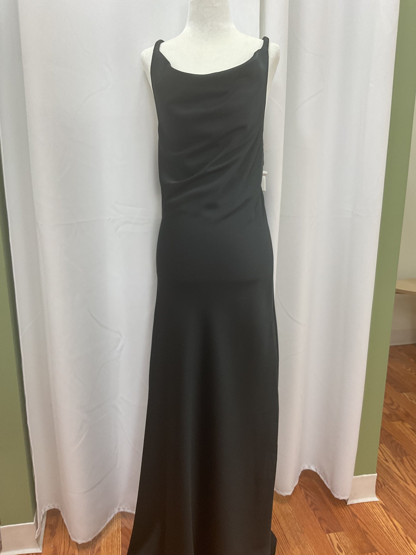 Black Knotted Silk Dress