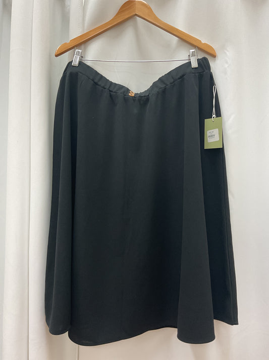 Black plus size casual skirt