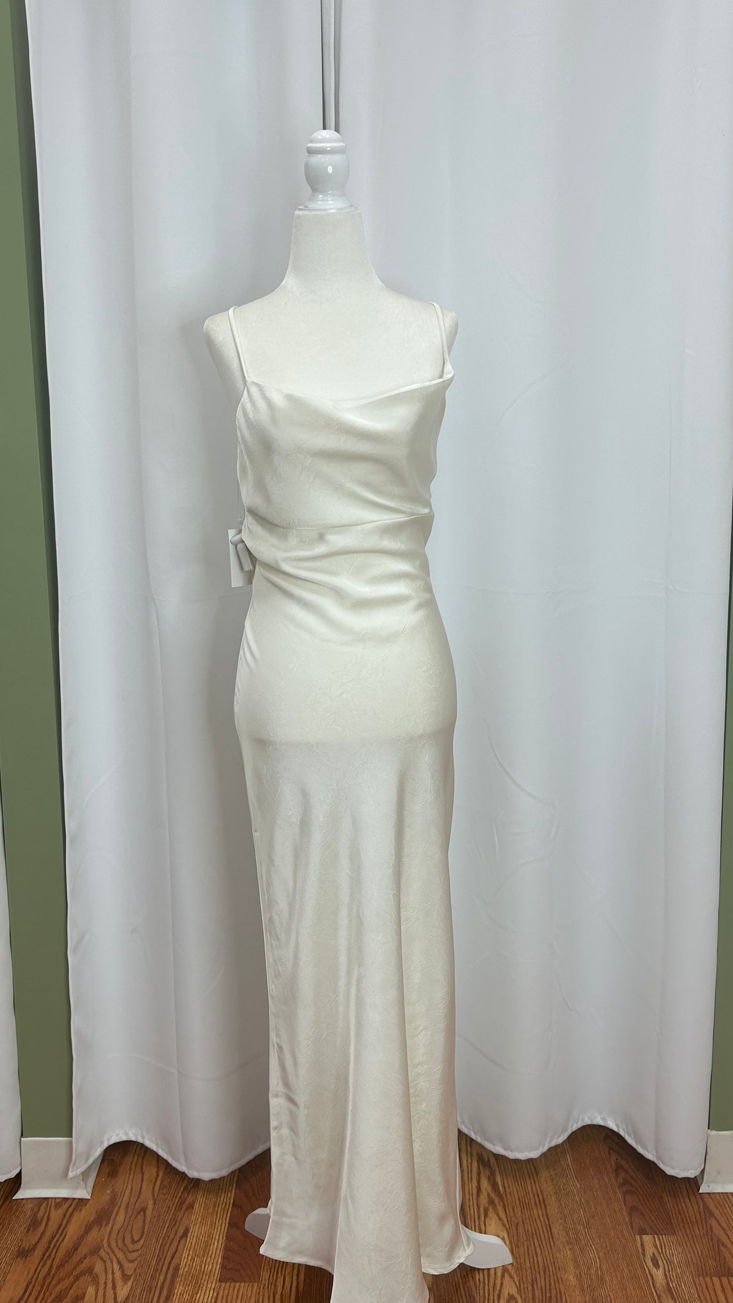 Cross Strapped Ivory Long Dress