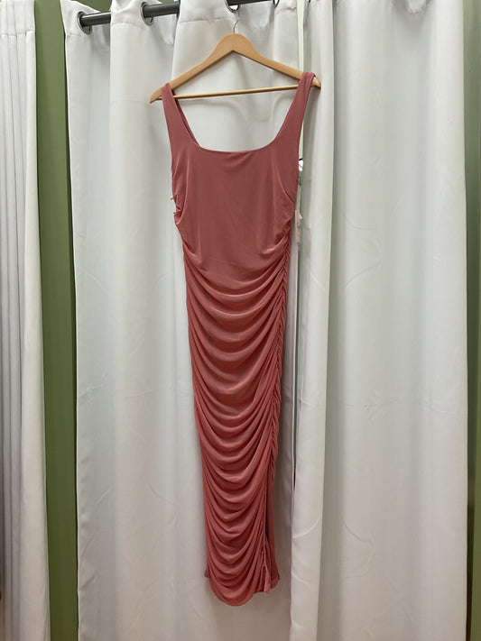 Pink midi dress