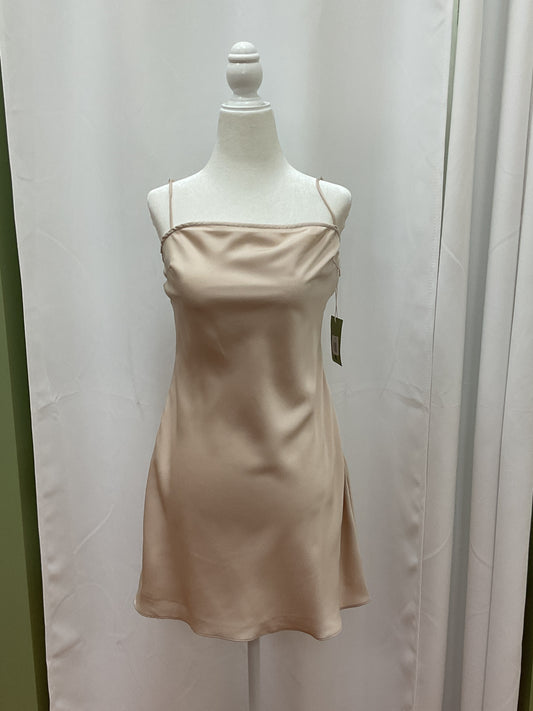 Cream Satin Short Dress