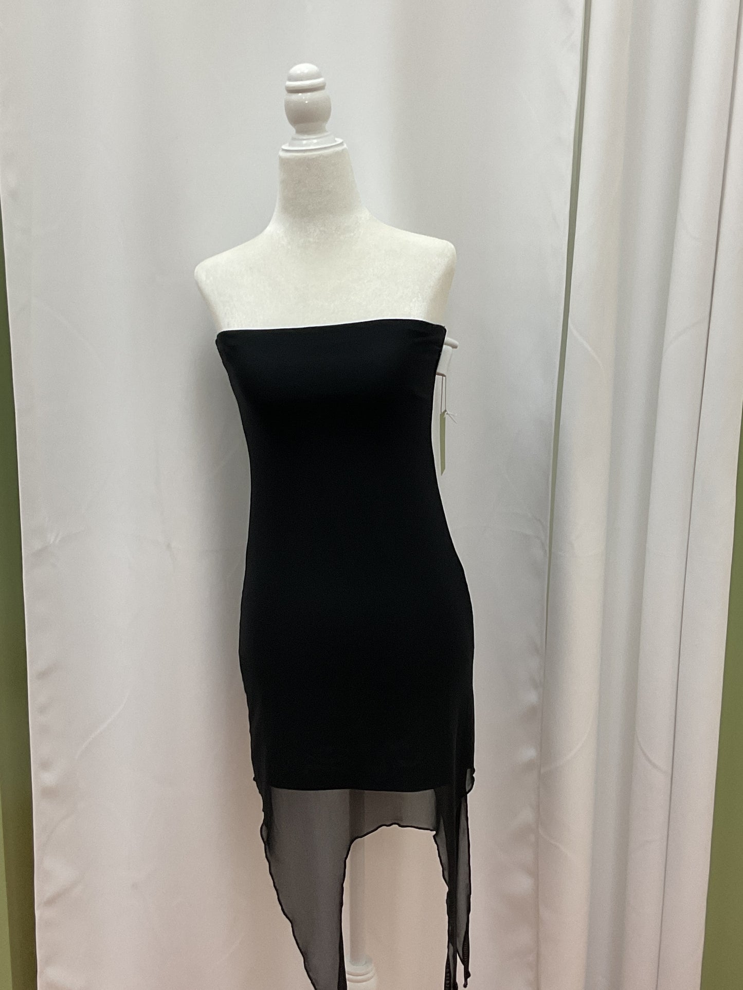 Black Strapless Mini Dress