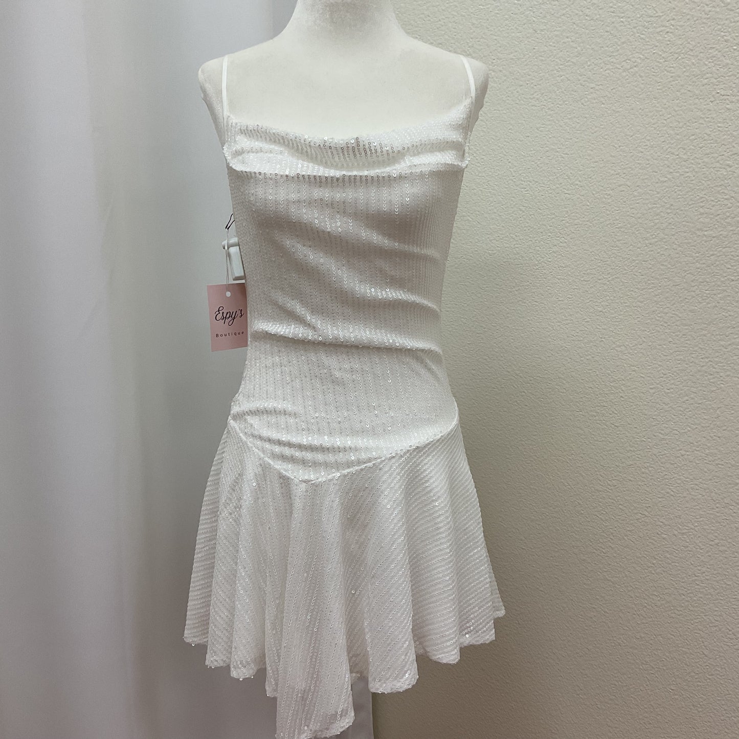 Cotton Candy White Sequin Dress