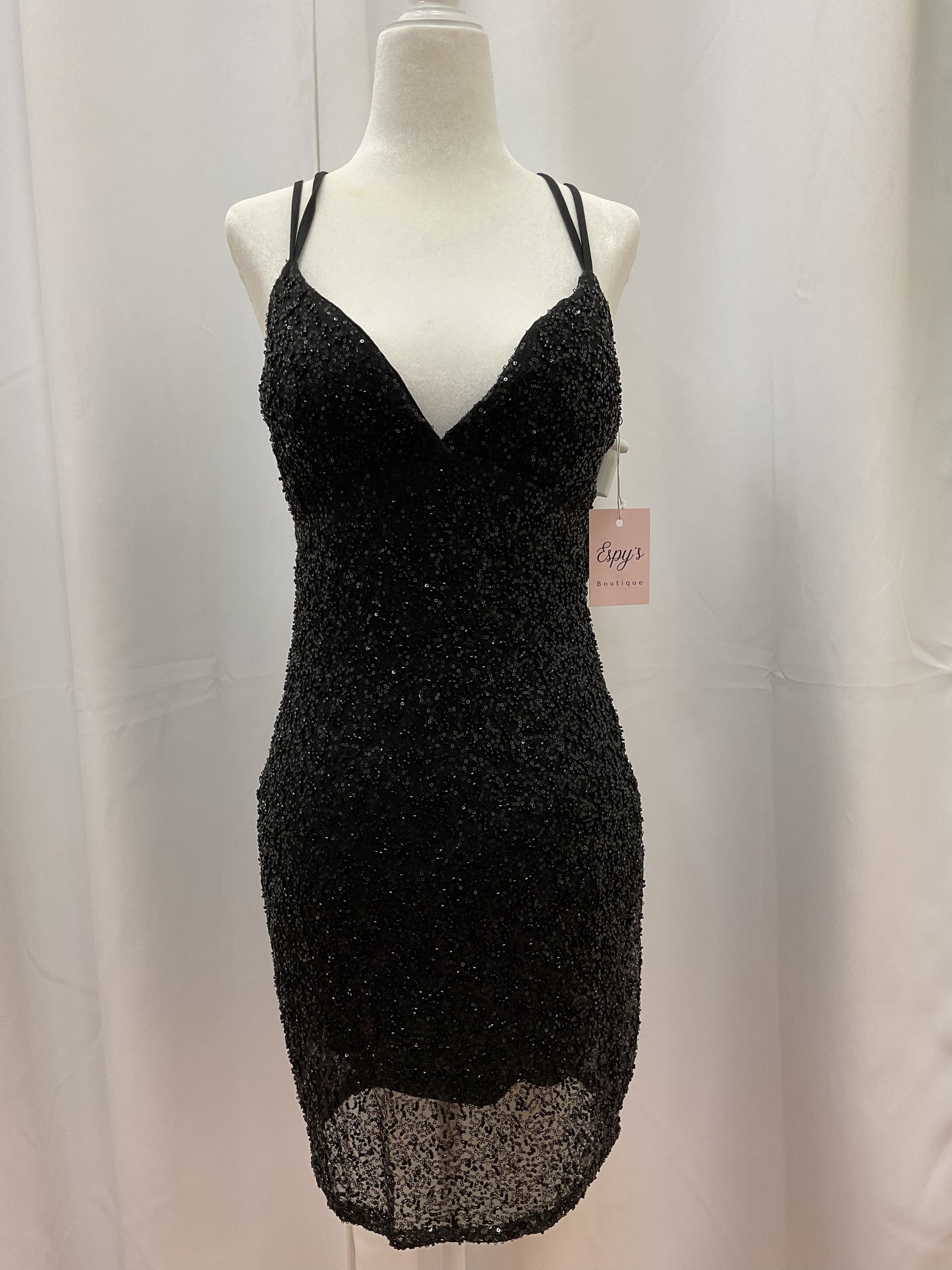Love Black Sequin Dress