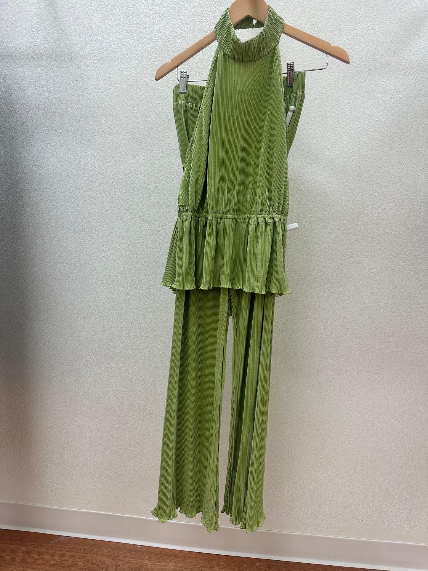 Two Set Halter Top Green and Blue