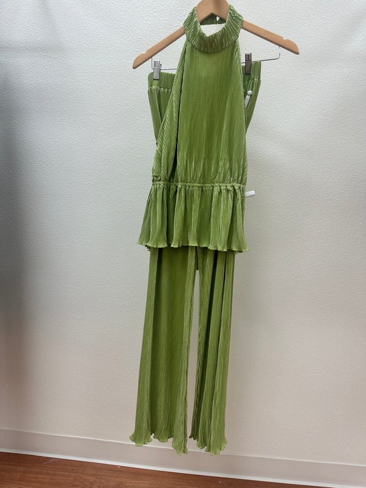 Two Set Halter Top Green and Blue