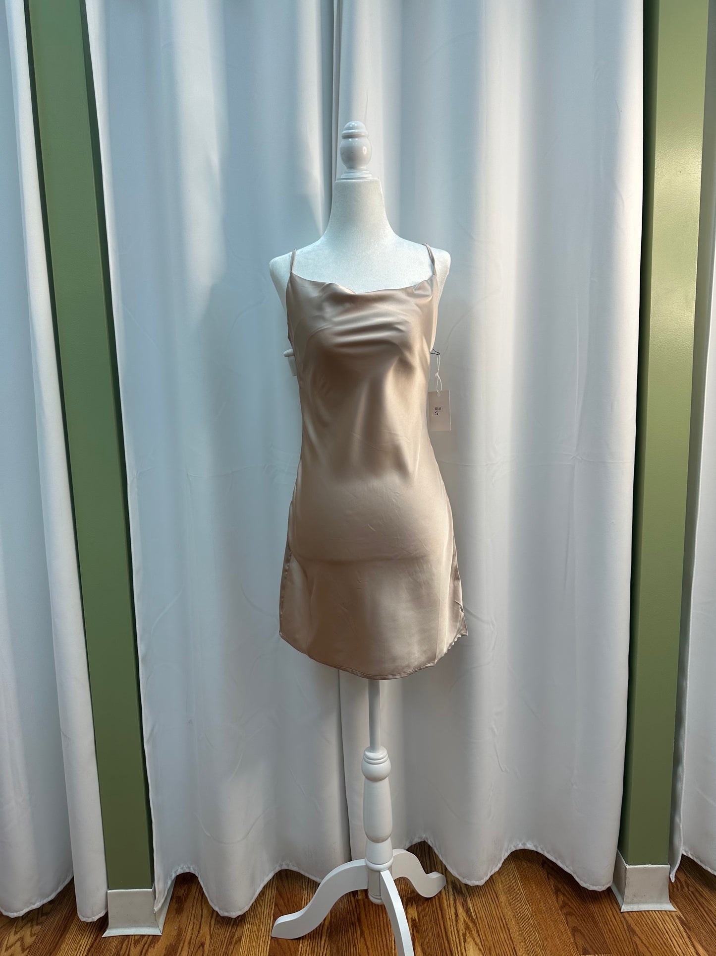 Satin Strappy Mini Dress