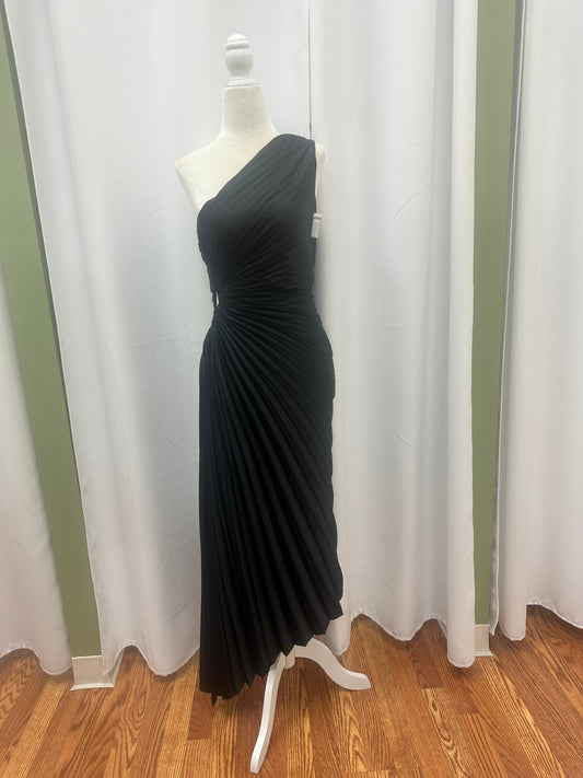 Off Shoulder Pleated Midi Dress