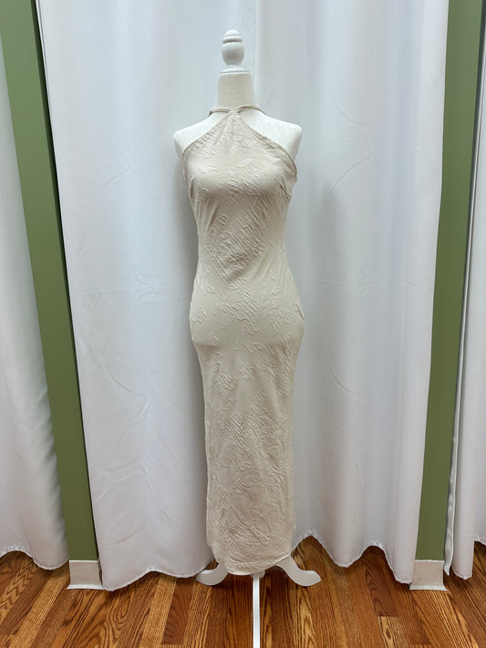 Halter Neck Taupe Maxi