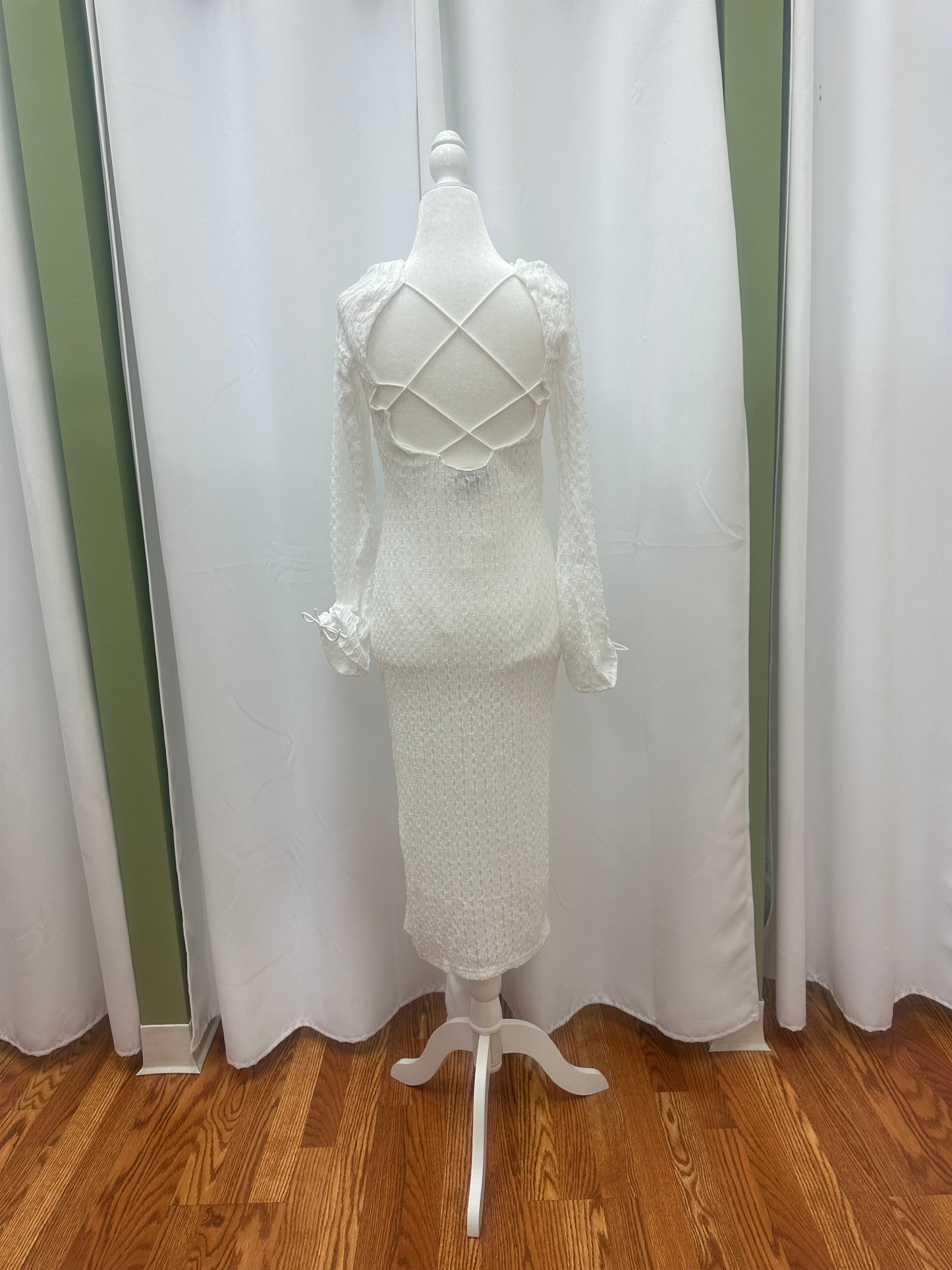Cross Back White Dress