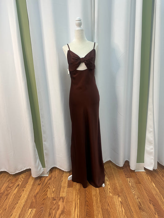 Dark Brown Bow Dress