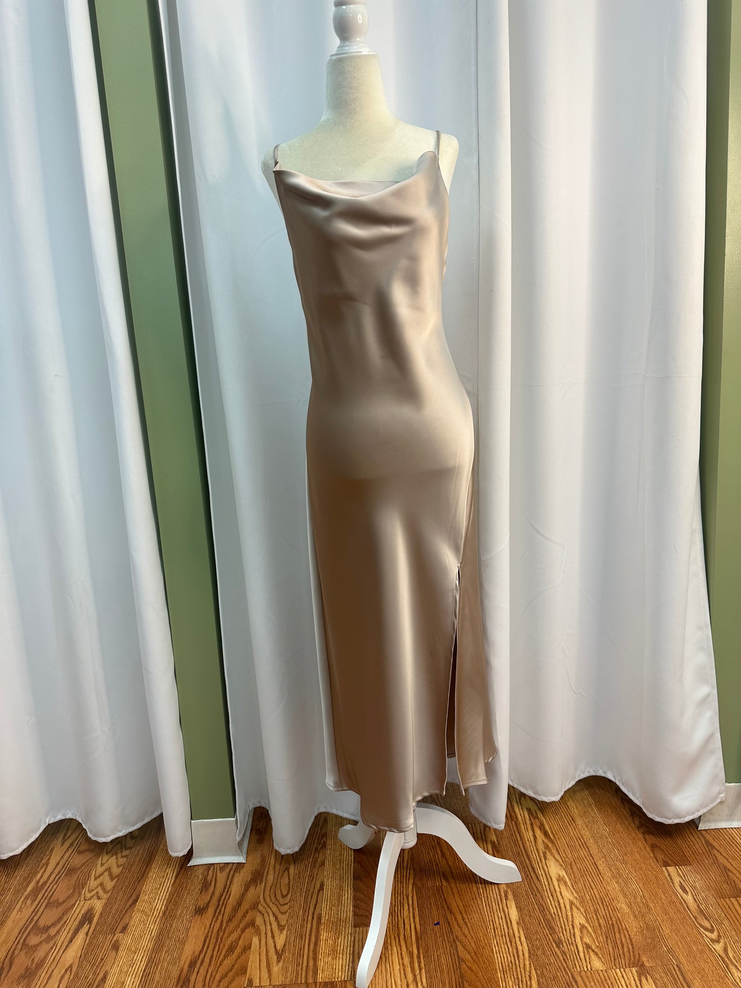 Crossed Satin Dress