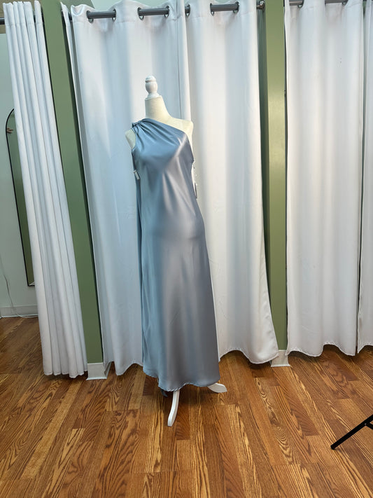 Ice Blue Satin Dress