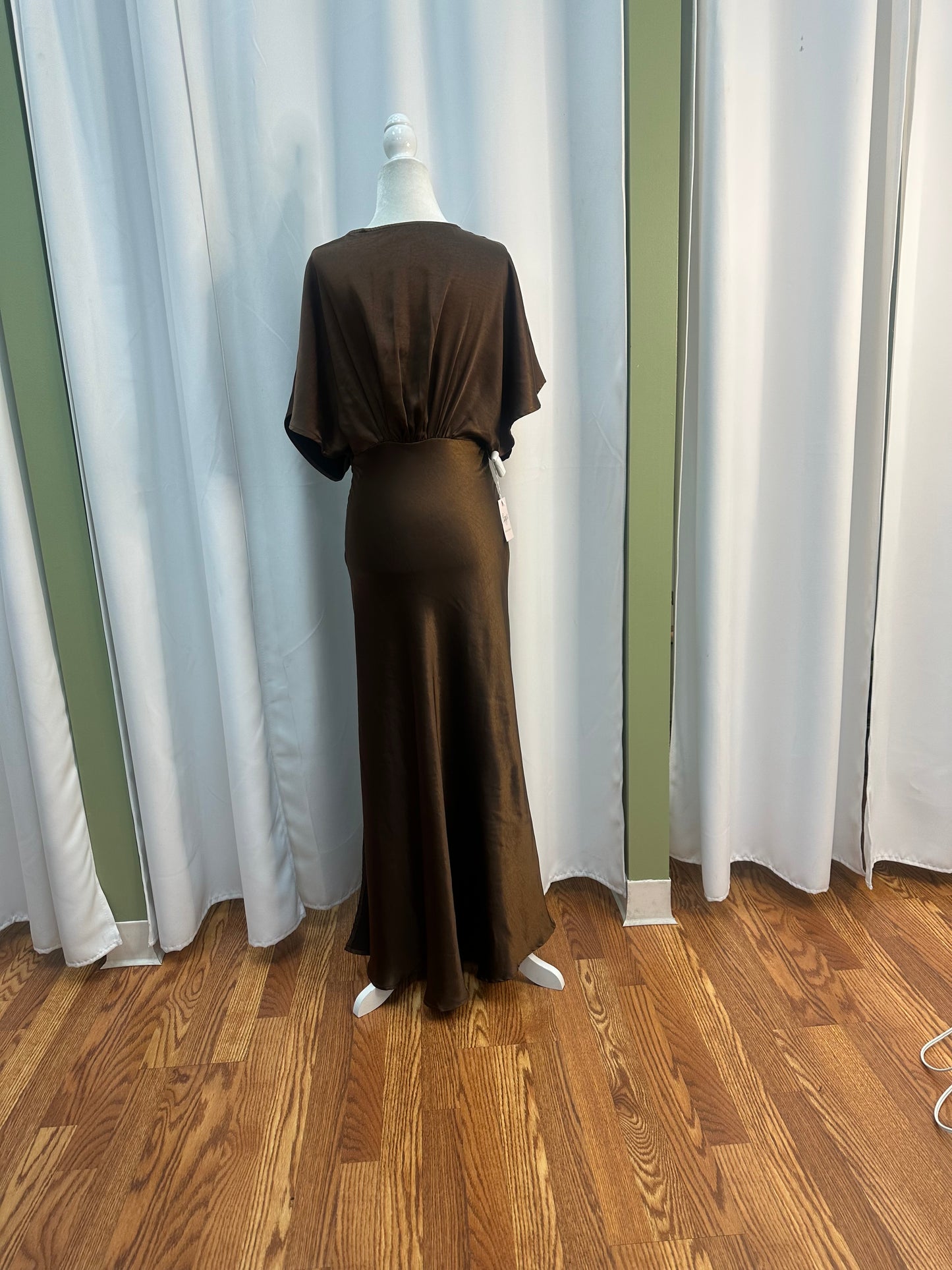 Chocolate expresso satin dress