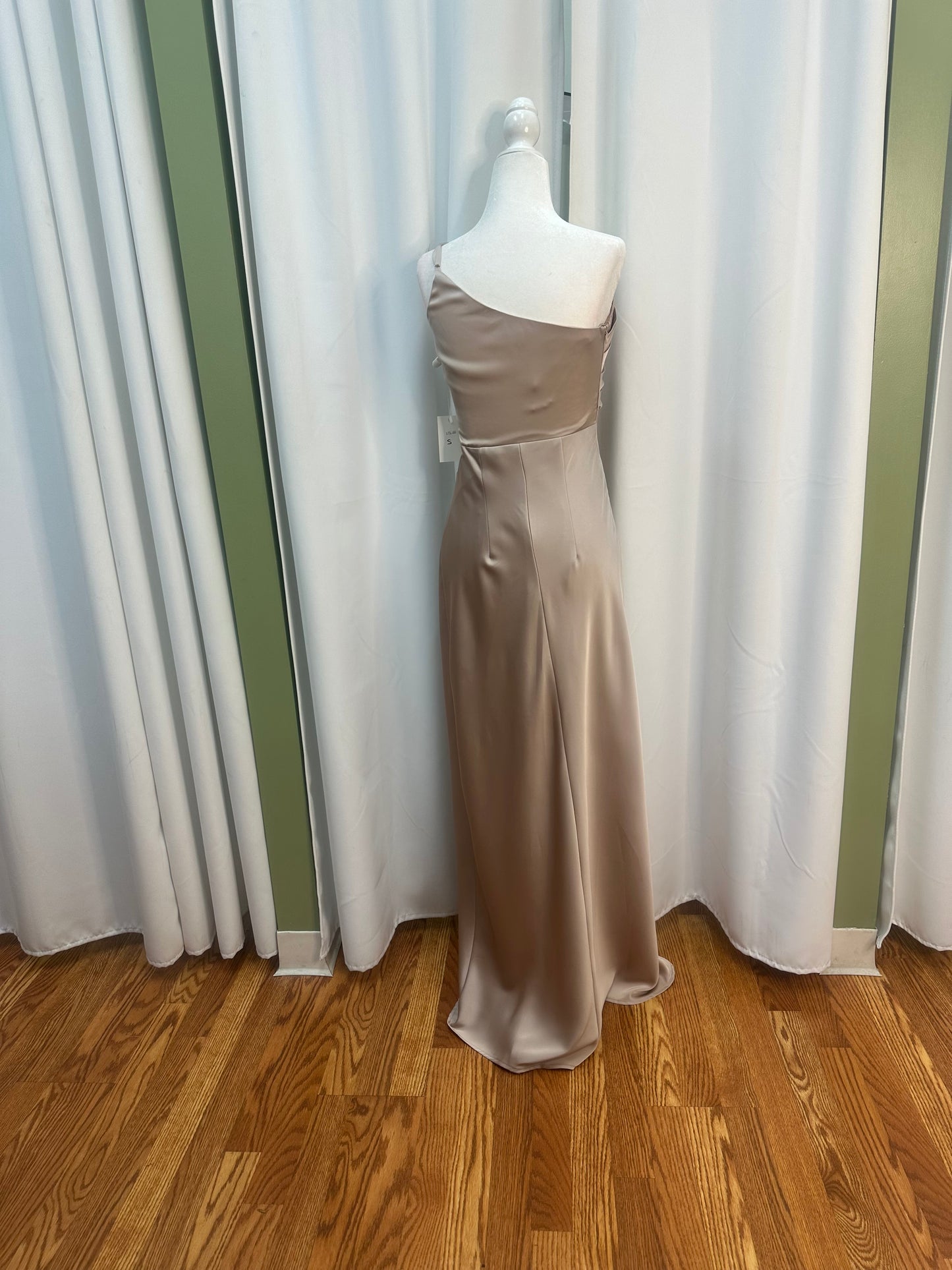 Satin champagne dress