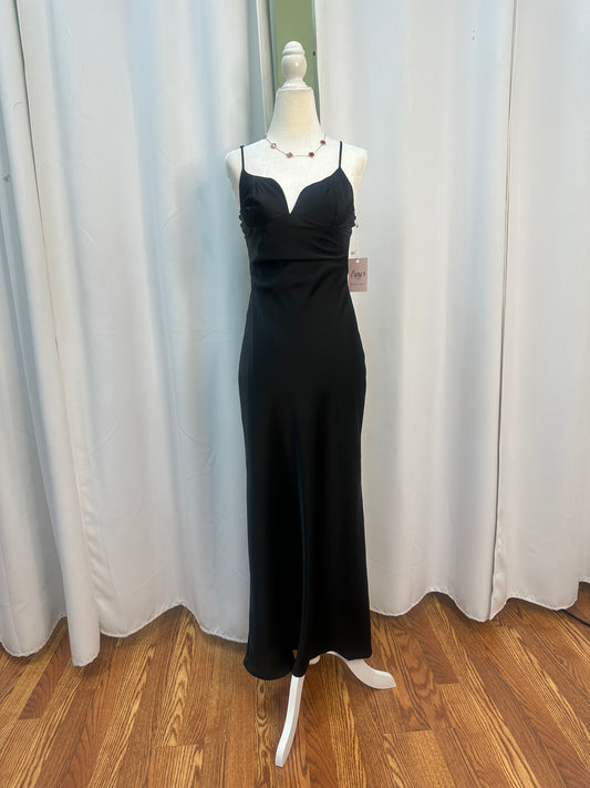 simple satin dress