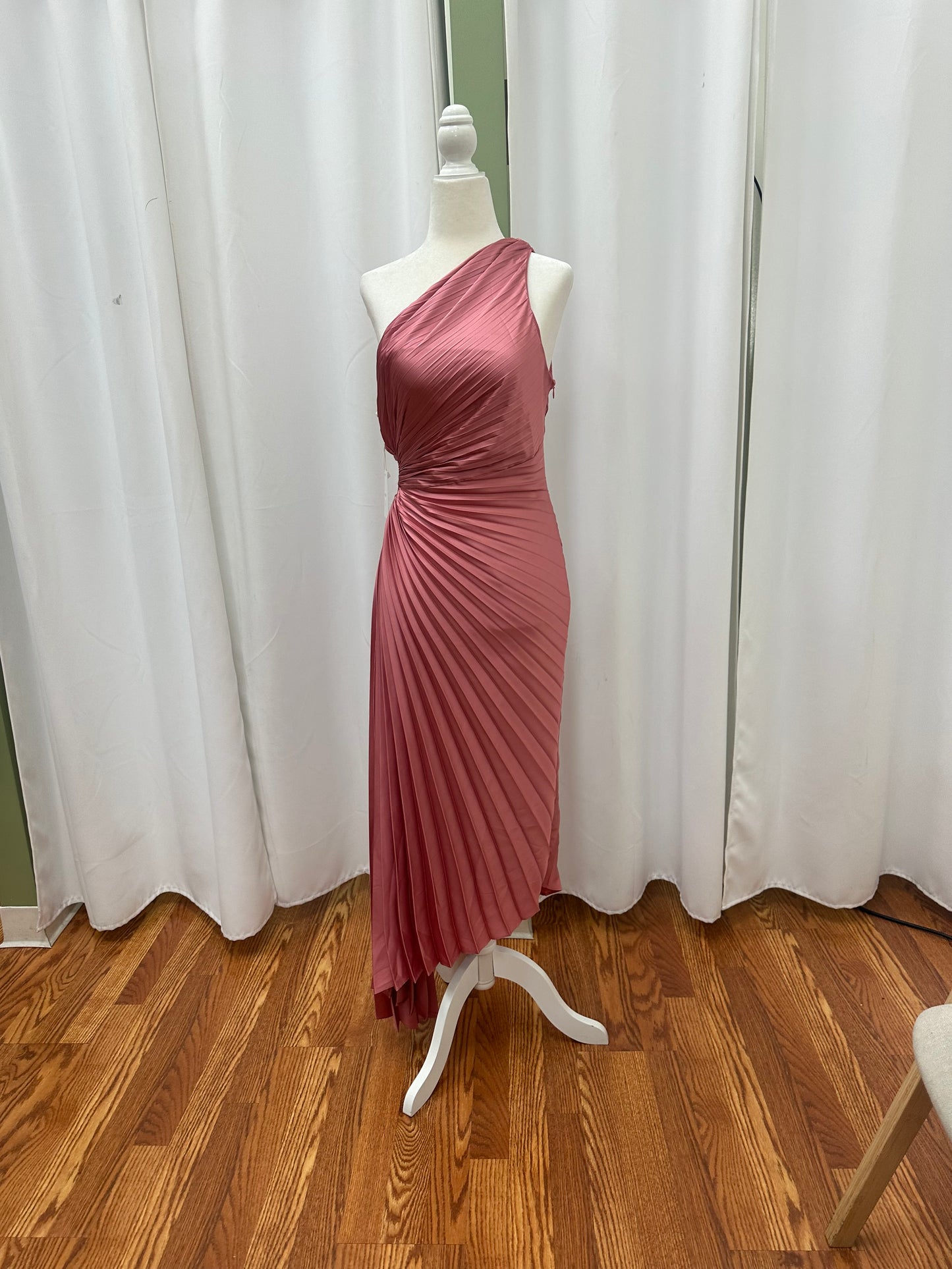 rose pleaded dress