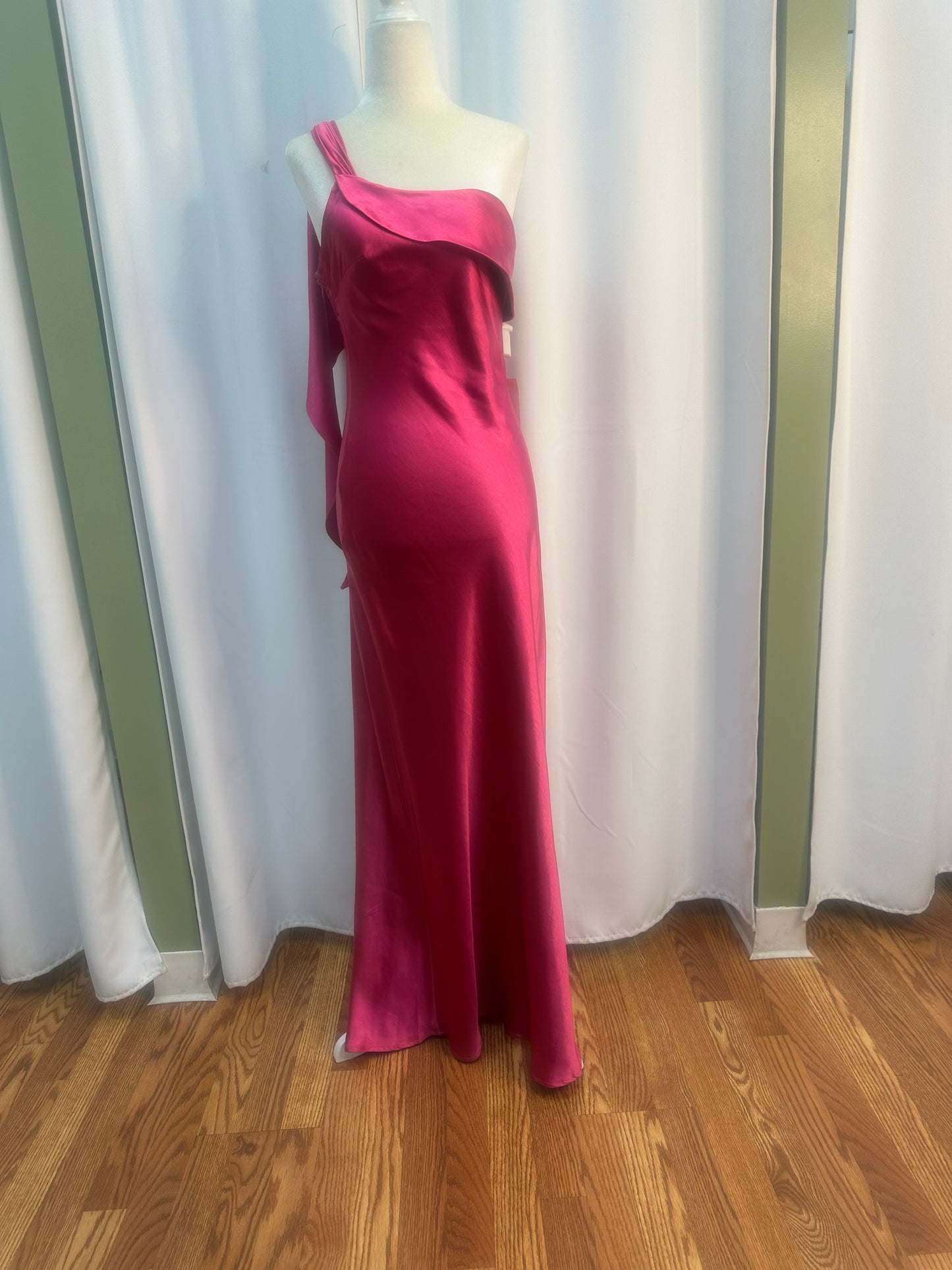 satin one strap dress