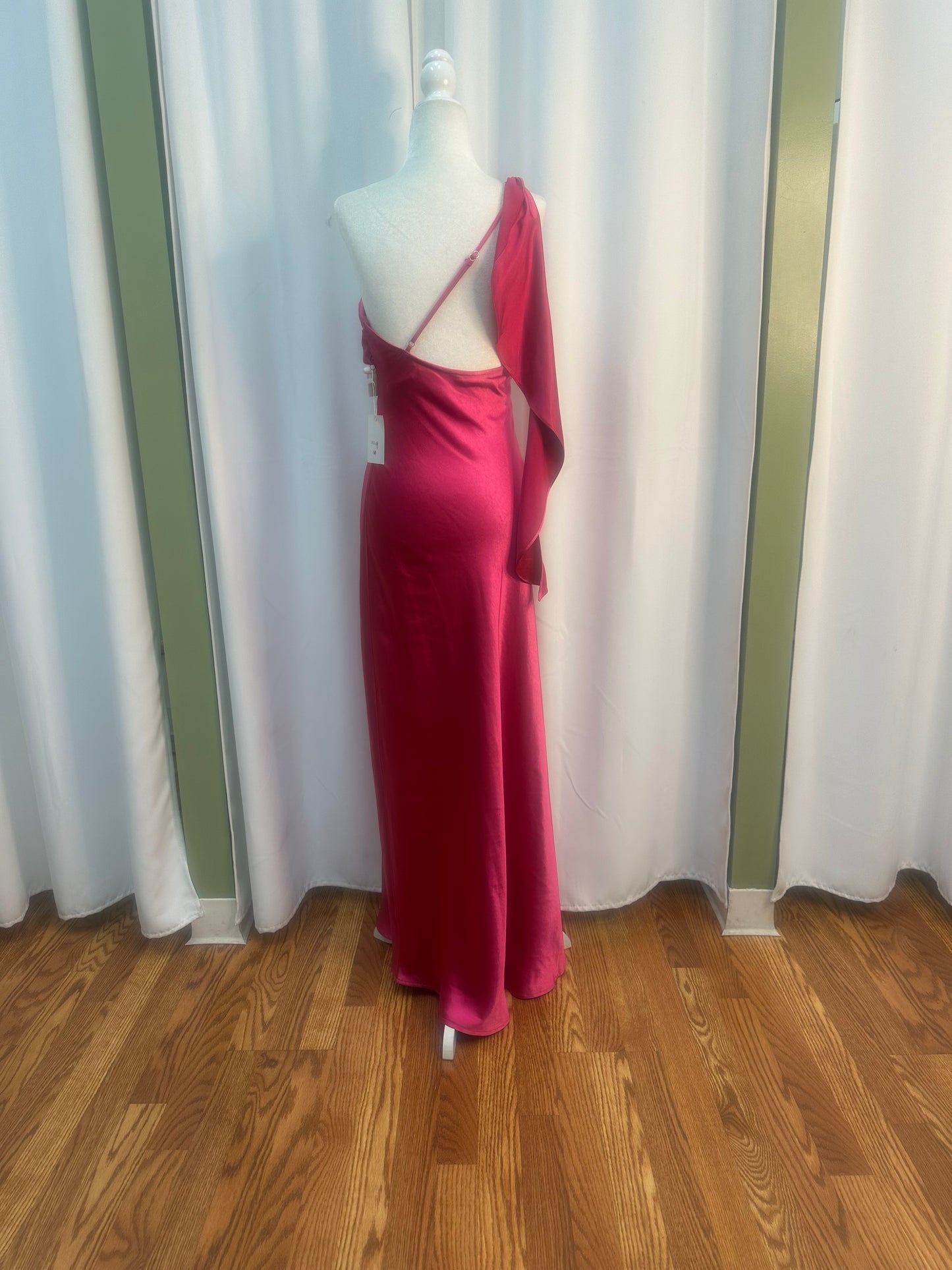 satin one strap dress