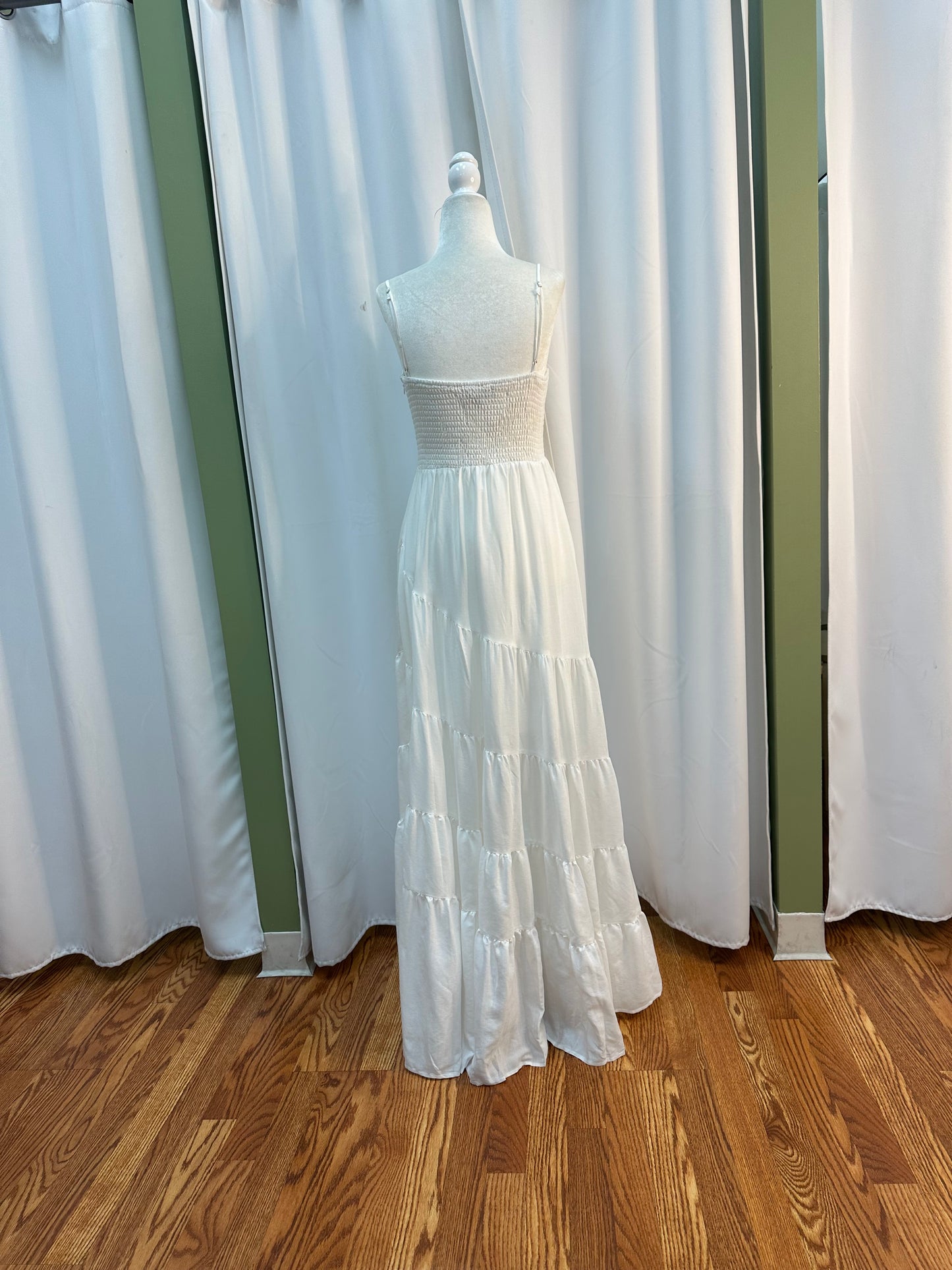 white long flowy dress