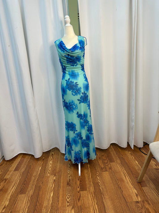 BLUE FLORAL DRESS