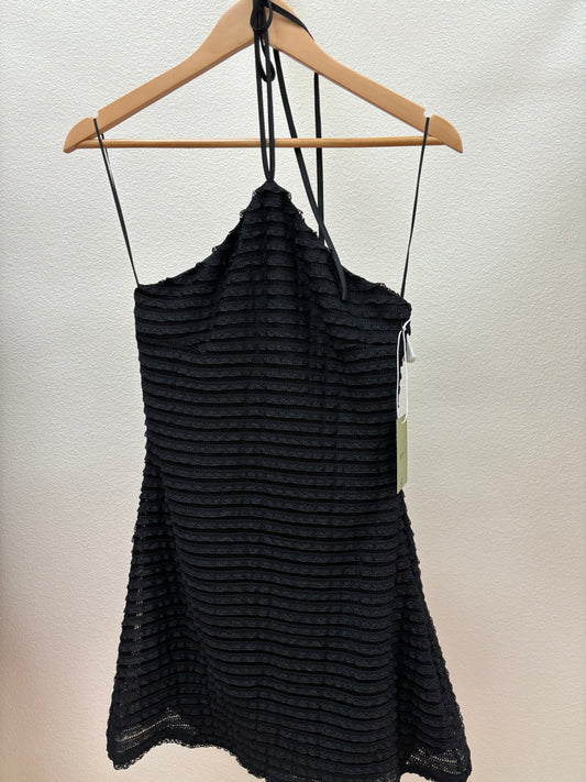 Woven Black Mini Dress