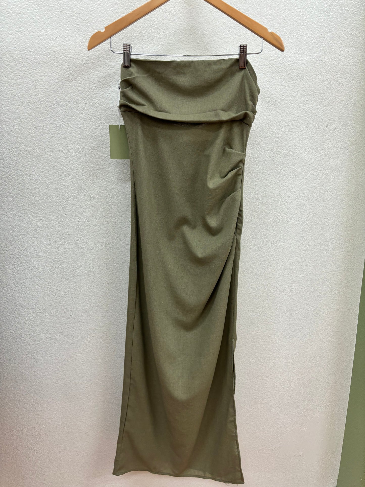 Sleeveless Olive Green Dress