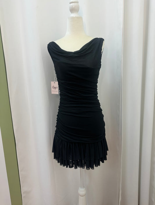 short black flowy mini dress