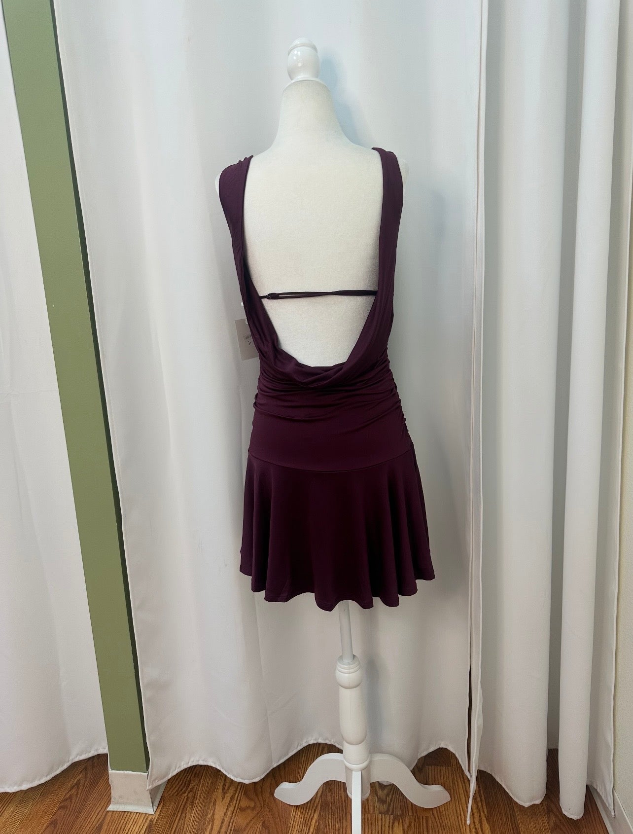 short plum dress