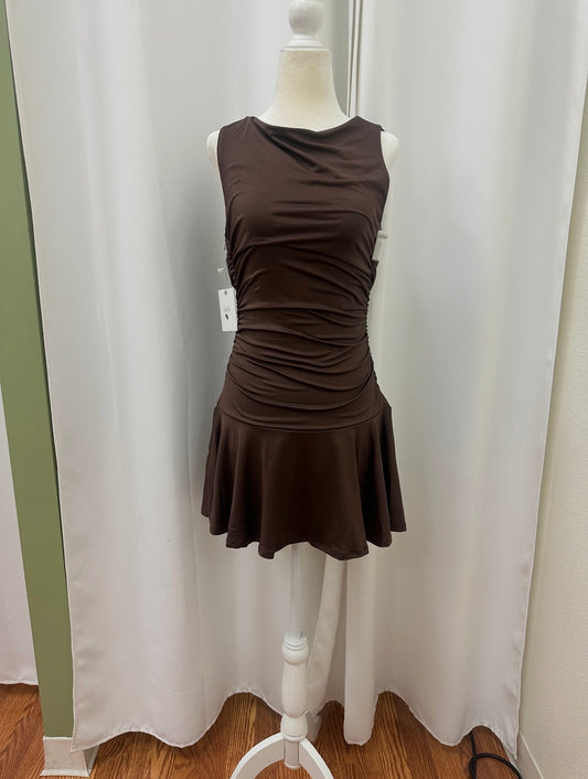 short chocolate dress