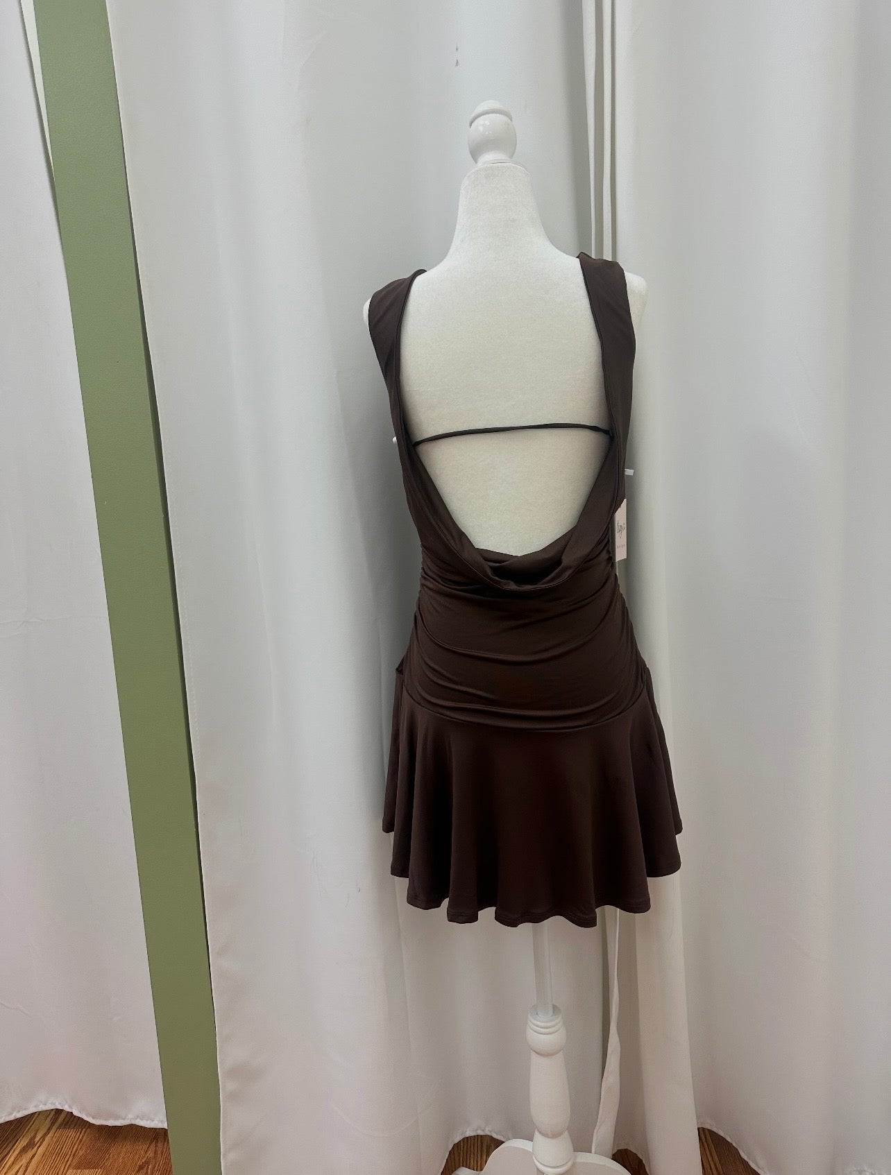 short chocolate dress