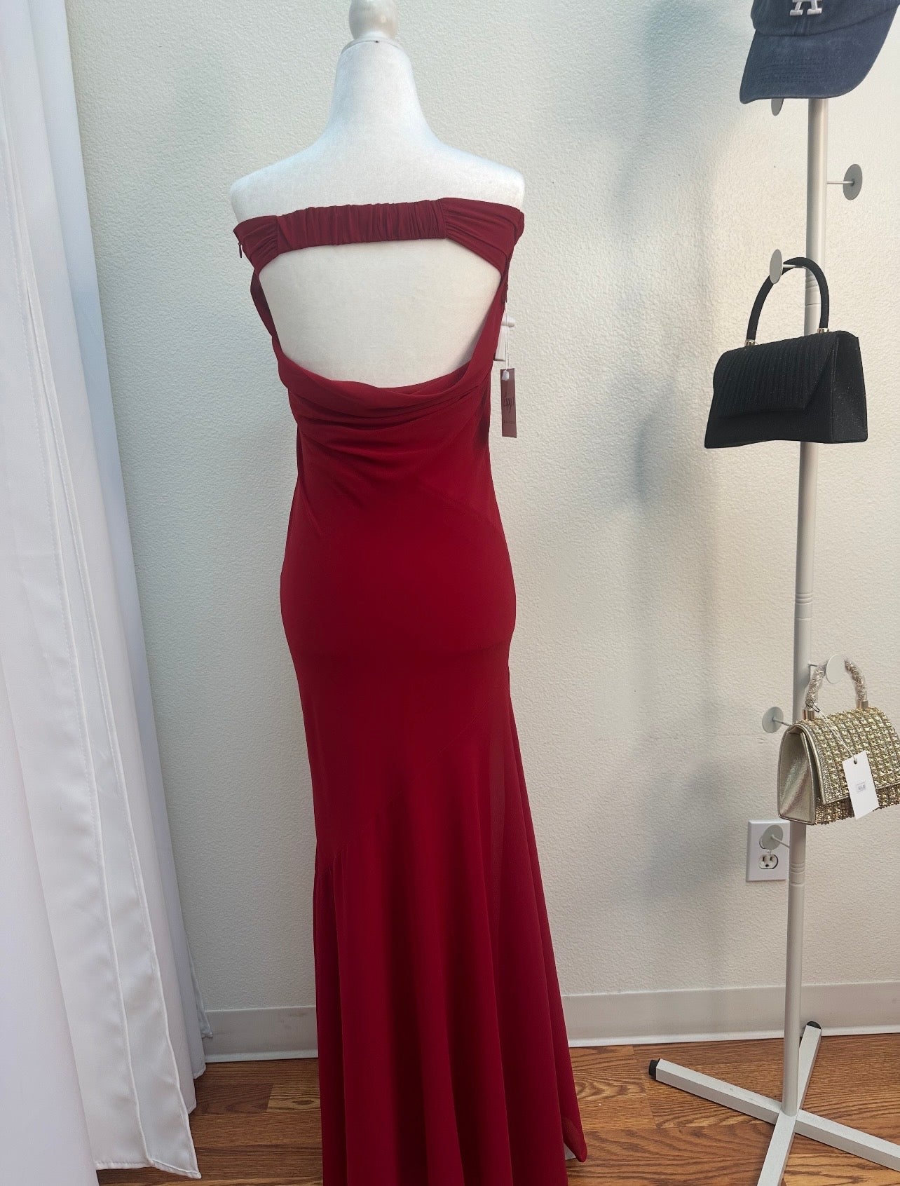 long red neck scarf dress