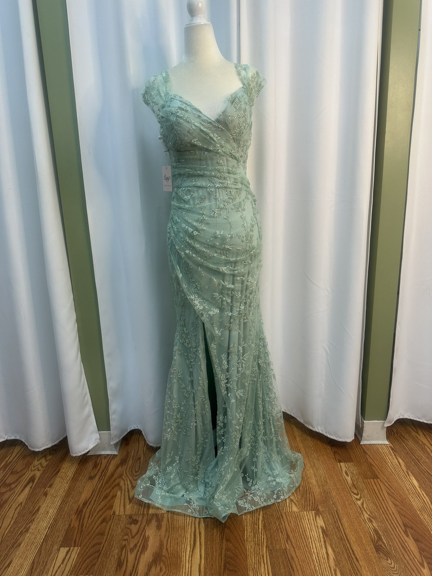 Mint Green Glitter Dress